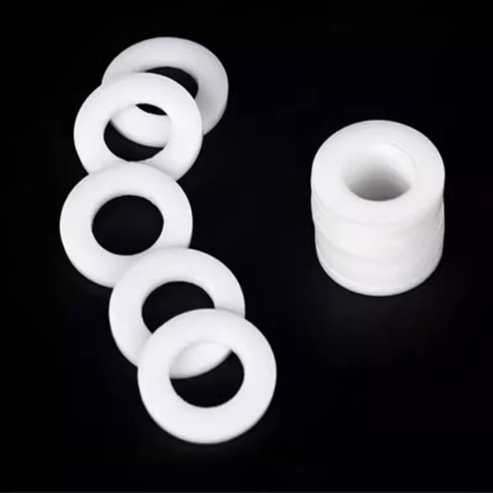 arandelas planas de PTFE, Paquete de 50 juntas de arandela plana de PTFE for brida y junta de tubería M3 a M12(8x15x3mm)
