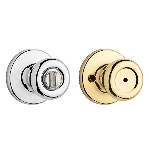 Kwikset 300T 3X26 6AL RCS 300T Security Series Tylo Privacy Door Knobset, Polished Brass x Polished Chrome
