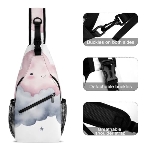 Bolso sling Gray Cloud unisex tamaño 38x20 cm miniatura 3