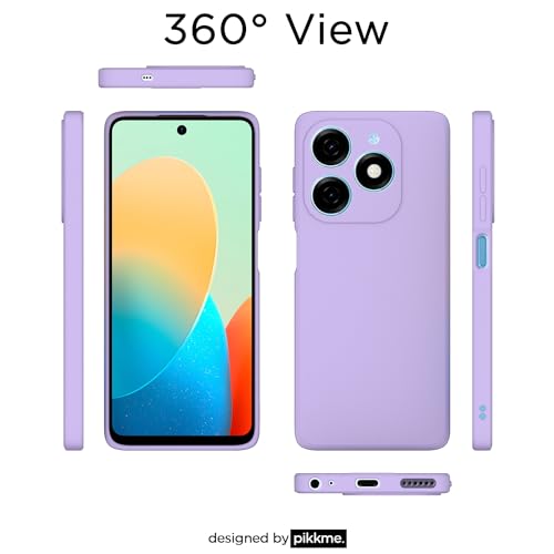 Image of Outlouders Back Cover for Tecno Spark GO 2024 | Camera Protection | Durable Soft Matte Silicone Bumper Case (Purple)