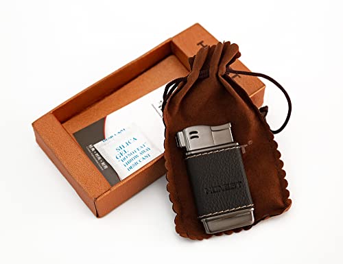 Encendedor Small Pipe de cuero con llama suave miniatura 4