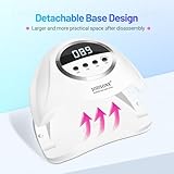 JODSONE UV Nail Lamp, 320W Nail Dryer for Gel Polish, Gel Nail Lamp with 72 Dual Light Source red Light Beads, Led Nail Light for Gel Nails with Automatic Sensor & 4 Timers - Image 6