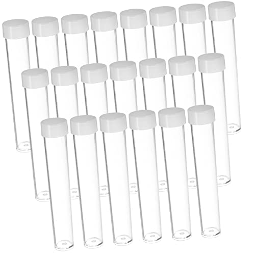 Beatifufu 30pcs Glitter Sequin Empty Bottle Glitter Shaker Salt Tubes Clear Flat Test Tubes Coin Container Glitter Empty Tubes Empty Storage Tube Test Tube Bottle Sequins Plastic