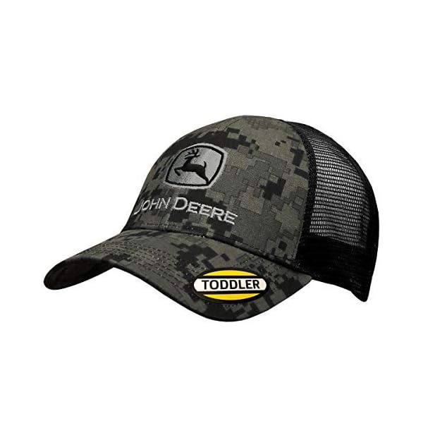 John Deere Toddler Kids Digi Camo Cap Meshback Cap-Black-Os