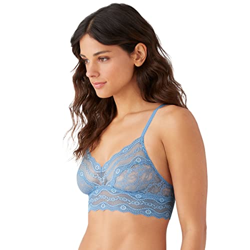 Image of b.tempt'd by Wacoal Women's Lace Kiss Sheer Unlined Wire Free Bralette, 910182, Allure, X-Large