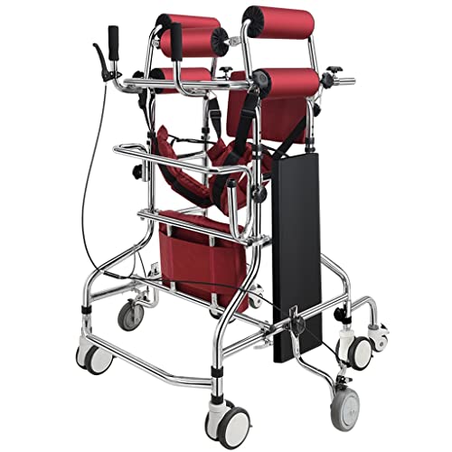 Gehrahmen Mobilitäts-Gehhilfe für ältere Menschen, Faltbarer Rollator für Senioren, aufrechter Rollator für mit (Armlehne, Rückenlehne und Sitz) (Color : B, Size : 105x105x120cm) Cover