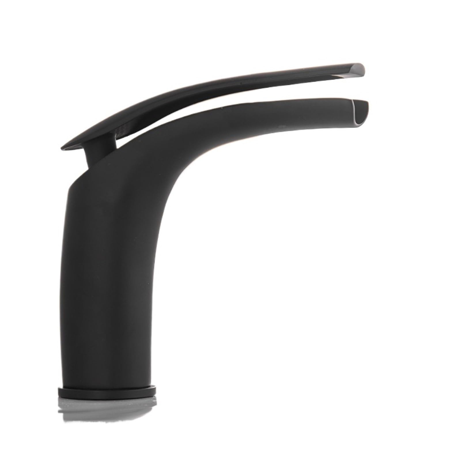 Soywim A Short Black Copper Waterfall Basin Faucet, Hot Cold Mixer Sink Tap, Black White Bathroom Crane Home Hardware,High-Pressure Resistant(A Short Black)