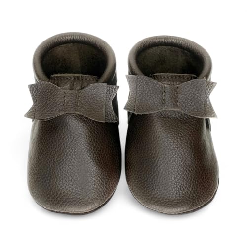 Mocassins pour bébés en cuir véritable | Chaussures souples tout-petits
