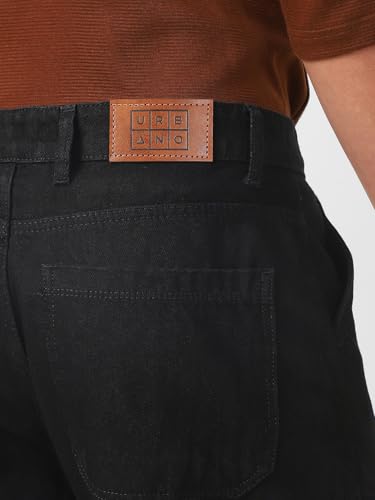 Image of Urbano Fashion Men's Loose Mid Rise Baggy Fit Cargo Carpenter Jeans with 6 Pockets Non-Stretchable