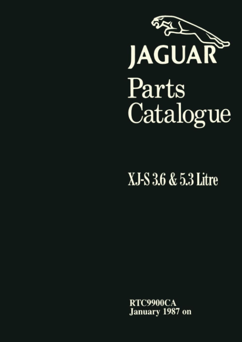 Jaguar XJ-S 3.6 & 5.3 Parts Catalogue: RTC9900CA Jan 1987