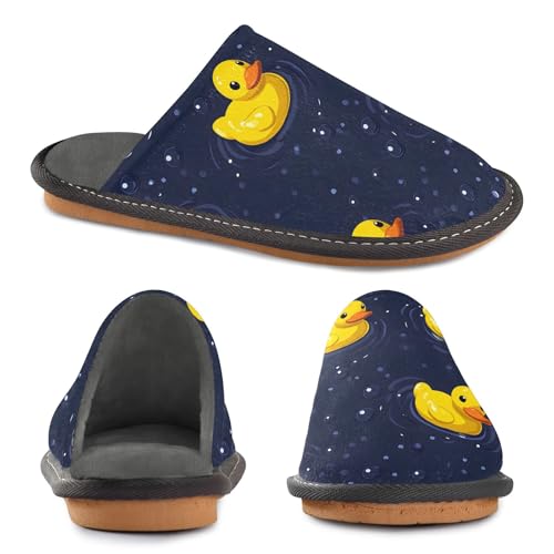 Funny Duck Swim T Fuzzy Slippers Soft Home Bedroom Slippers for Women Men House Shoes4