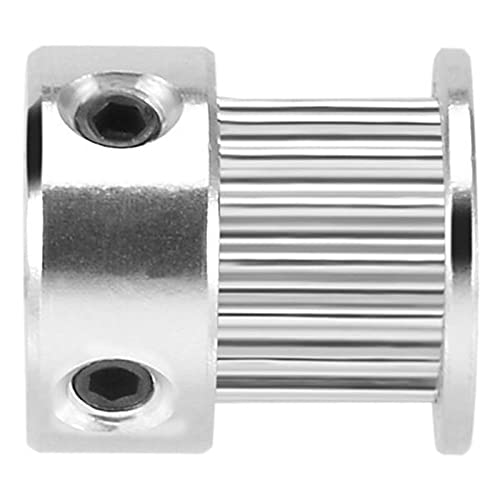 Printer Accesstories 2Pcs Aluminum Gt2 Timing Belt Pulley Flange Synchronous Wheel for 3D Printer - 16 Teeth 6Mm Bore & 36 Teeth 8Mm Bore - (Color: Silver)