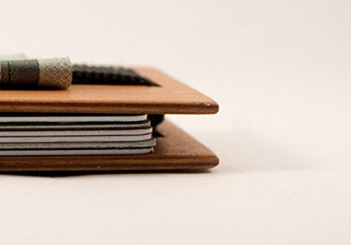 Skeggox Minimalist Wallet Money Clip Slim Wooden Wallet Front Pocket Wallet - Thumbnail 2