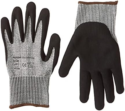 AmazonCommercial Cut-resistant Level 5 D Goldsilk Work Gloves, Child Liner, Mechanics, Gardening, Size M, 1 Pair