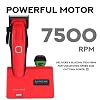 Supreme Trimmer Recharge Clipper - Professional Hair Clipper with 2 Removable Batteries, Brushless Motor, Smart Charge Stand, USB-C Charge & DLC Blades Barbers | STC779