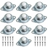 10 Pezzi Rotelle a Sfera per Mobili con Fori, Ruote a Sfera di Trasferimento, Trasmissione Ruote per Mobili con Rulli a Sfere per Sedia a Rotelle