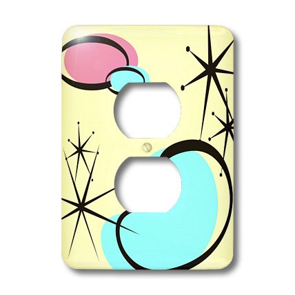 Cubierta de enchufe Fifties 2 de 3dRose LLC lsp_11086_6 con acabado premium resistente 3
