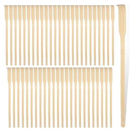 50Pcs Bamboo Back Scratchers Bulk Wooden Back Scratcher for Women Men 16.53in Traditional Manual Long Handle Backscratchers For Itching Relief Elderly Funny Christmas Gifts Easter Basket Stuffers