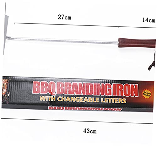 Set de hierro para marcar BBQ de aluminio con letras miniatura 2