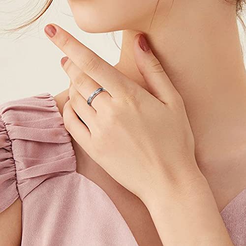 Men Women Spinner Ring 925 Sterling Silver Moon Star Fidget Rings for Anxiety Stress Relieving ADHD Autism Rings with Message Keep Going This Too Shall Pass Inspirational Band Ring3