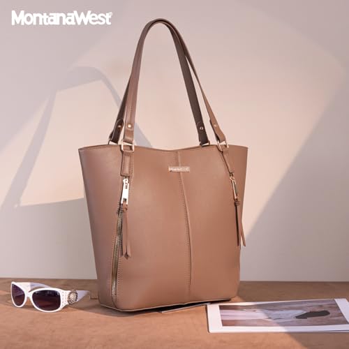 Montana West Tote Bag for Women Handbag Shoulder Top-handle Purses with Zipper2
