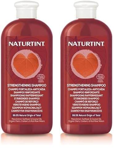 Naturtint Champú Fortaleza Anticaída, Tratamiento Crece Pelo, Estimula el Crecimiento Capilar, Para Cabellos Débiles o con Problemas de Caída, 99% Ingredientes Naturales, ECOCERT, 330 ml