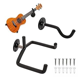 LIMEOW 2 pièces guitare stand Hook guitare Wall Mount coin guitare stand de guitare mural Convient pour mur incliné basse avec vis de montage, mandoline, Banjo, violon, yukiri, etc - Les Beatles, Paul McCartney, John Lennon, RIngo Starr, George Harrison