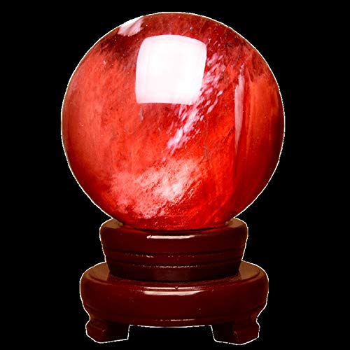 Bola de Cristal Adornos de la Bola de Cristal Rojo Rojo Sala de Estar Oficina Decoración del hogar Decoración de la Apertura Regalo de la Abertura Bola de Cristal Rojo Pelota de Cristal