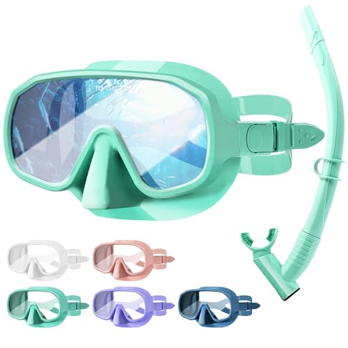 Set de Snorkel para Adultos KLERICER con Máscara Ajustable y Vidrio Templado Anti-Niebla 180°