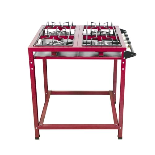 Fogão Industrial Grande 4 Bocas Alta Pressão ROA c/Mangueira