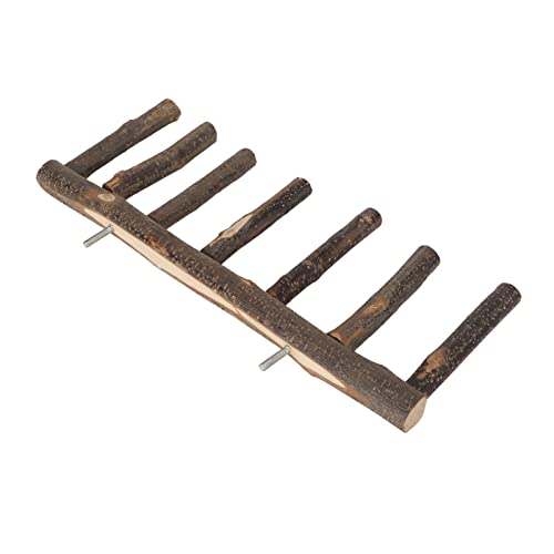 de Madeira Com Design de Madeira S, Poleiro Pássaros Multifuncionais, Suporte Escalada Resistente pa