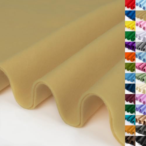 Image of XSEINO Butter Yellow Large Felt Fabric 72 inch X 36 inch(2 Square Yards), 1.4 mm Thick Soft Felt Fabric Sheet for Crafts, Yellow Series Colors Soft Nonwoven Fabric, Fit for Decoration, Sewing, DIY Crafts