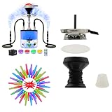 Hexagon Acrylic Hookah & Hookah Tips 100pcs set & Hookah Pottery Bowl 4Types