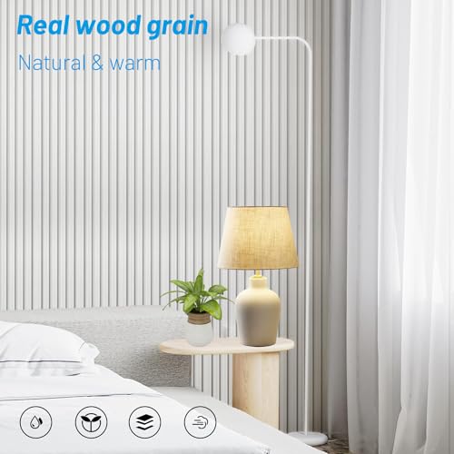 Spnor 3D Wall Panels, White, Modern Decor, 12 Pack PVC Flower Textured Wall Panels for Living Room, Bedroom, Hotel Office