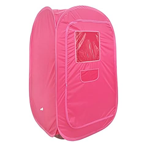 Smartmak Steam Sauna Tent, Portable One Person Full Body Home Spa for Detox Therapy, Steamer NOT Inlcuded- Pink Cover