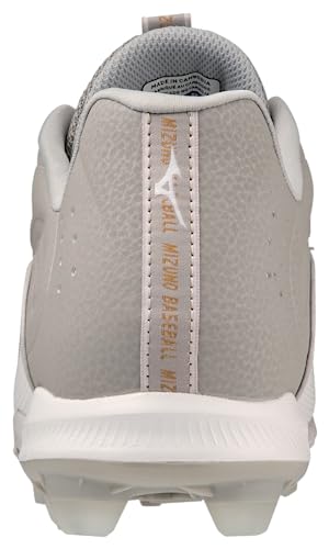 Mizuno Men's Ambition 3 Low TPU Baseball Cleats, Grey/White, 113