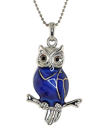 Mevoi Mood Pendent OWL Inspired Bead Chain Necklace
