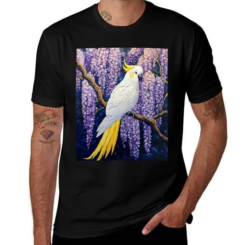 Vendhui White Cockatoo Unisex T-Shirts Graphic Tees Summer ...