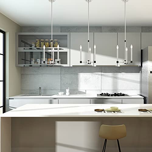 Image of Livex Lighting 46883-91 3 Light Brushed Nickel Chandelier
