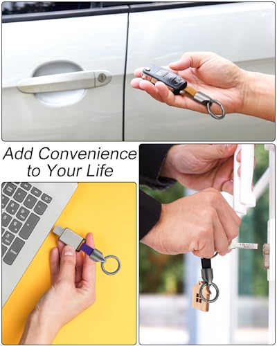 Whtawtaw Car Key Chain Ring Clip, Small Key Fob Accessory with Keyrings Zinc Alloy Buckle