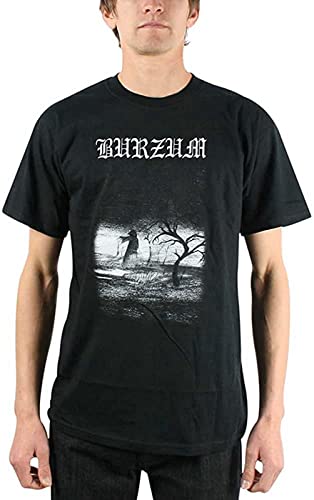 Camiseta Burzum When Night Falls para hombre, Negro , L