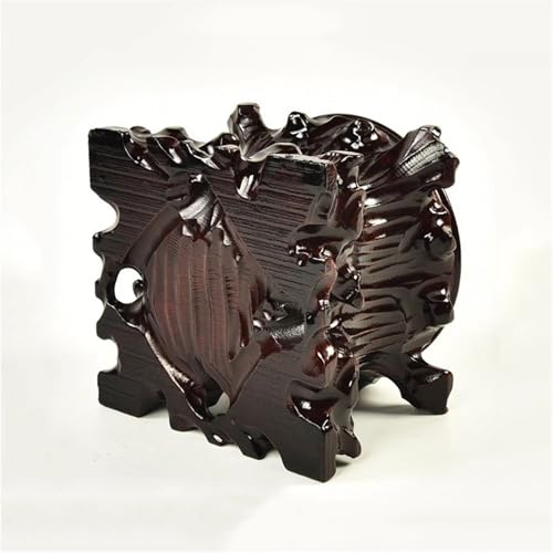 Base en bois sculptée relief pour valoriser vos mini plantes et objets déco