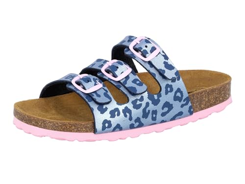 Lico Mädchen Bioline Kids Pantoletten, Blau Rosa, 34 EU