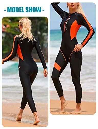 Women's Full Body Wetsuit Surfing Diving Suit Scuba Dive Skin Rash Guard One Piece Long Sleeve Zip Quick Dry Sunsuit2