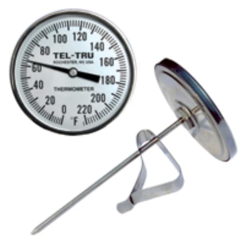 Thermomètre pour barbecue Tel-Tru BQ325R cadran 7,6 cm et tige robuste