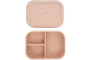 Guava Confetti Silicone Bento Lunch Box with Dividers