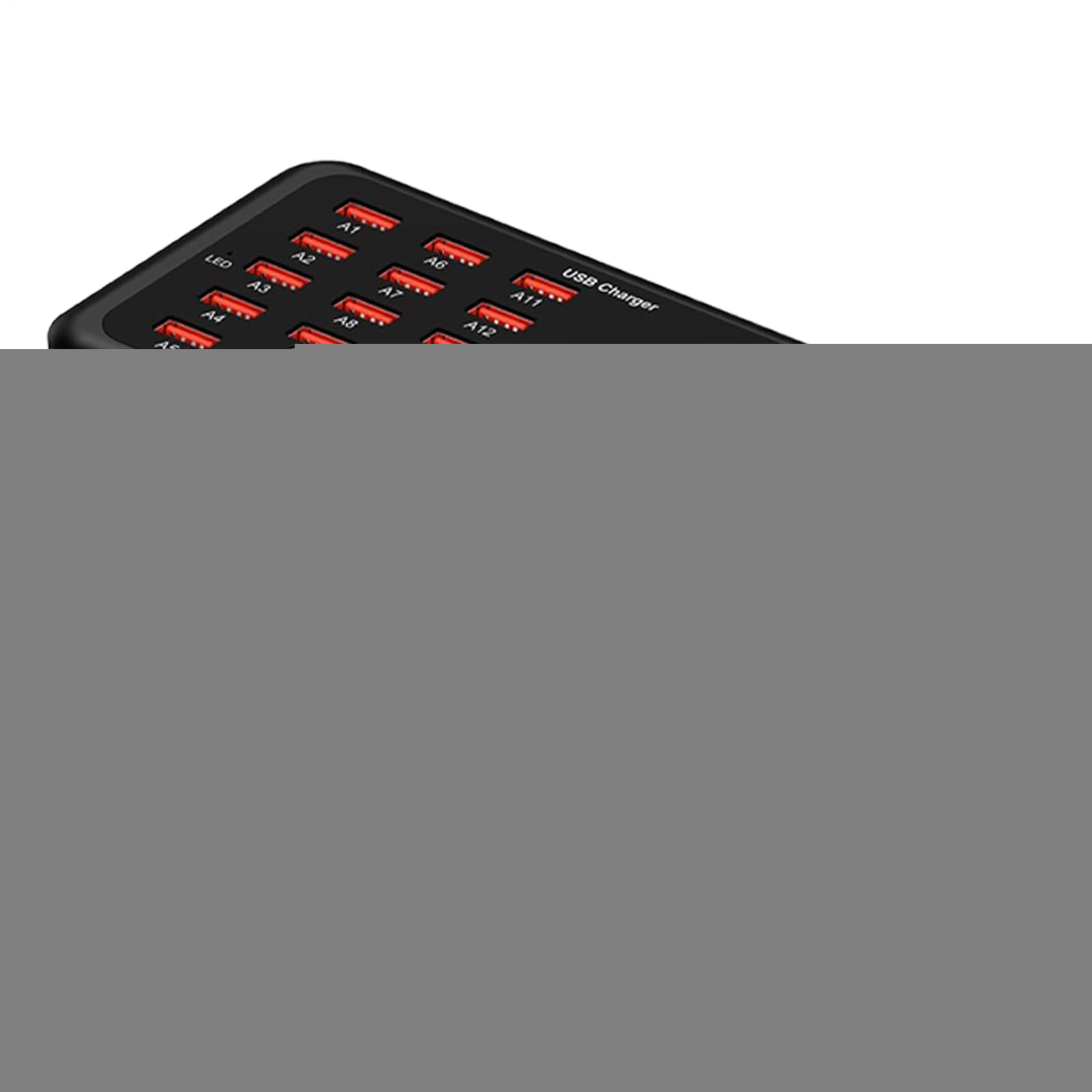 Stazione di Ricarica USB Multipla 15 Porte Alta Velocità Portatile | Stazioni di Ricarica per Cellulari Hub Caricatore USB per Viaggio Ufficio Scrivania Dormitorio Laptop Telefono Tablet