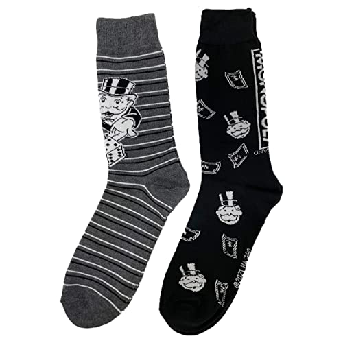 Unisex Adult 2-Pack Monopoly Game Crew Socks