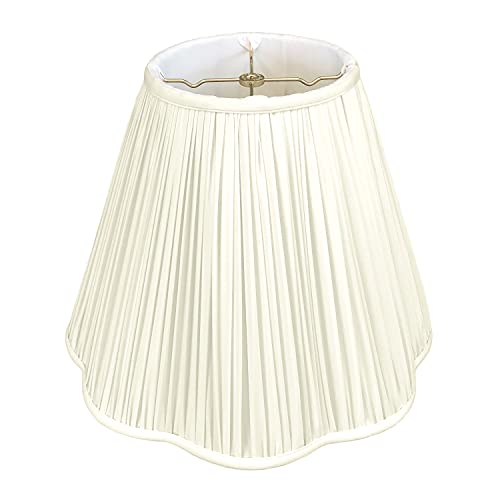 Get Special Price Royal Designs Bottom Scallop Gather Pleat Basic Lamp Shade, Eggshell, 7"" x 14"" x 11.5""" (BS-754-14EG)