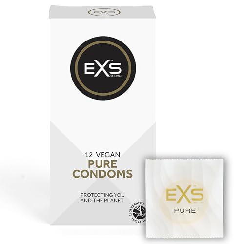 EXS | Pure Kondome | Naturlatex & Silikon geschmiert | Vegan | 12 Stück